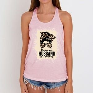 Raising My Husband Is Exhausting Women's Knotted Racerback Tank