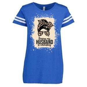 Raising My Husband Is Exhausting Enza Ladies Jersey Football T-Shirt