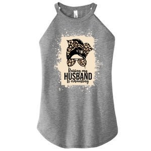 Raising My Husband Is Exhausting Women's Perfect Tri Rocker Tank