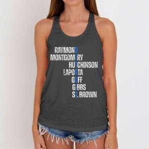 Raymond Montgomery Hutchinson Laporta Gibbs St Brown Women's Knotted Racerback Tank