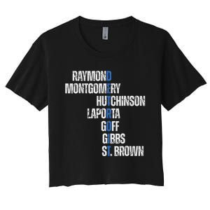 Raymond Montgomery Hutchinson Laporta Gibbs St Brown Women's Crop Top Tee