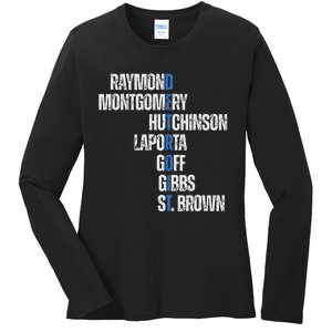 Raymond Montgomery Hutchinson Laporta Gibbs St Brown Ladies Long Sleeve Shirt