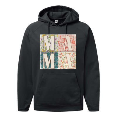 Retro Mama Happy Mother Day Family Matching Performance Fleece Hoodie