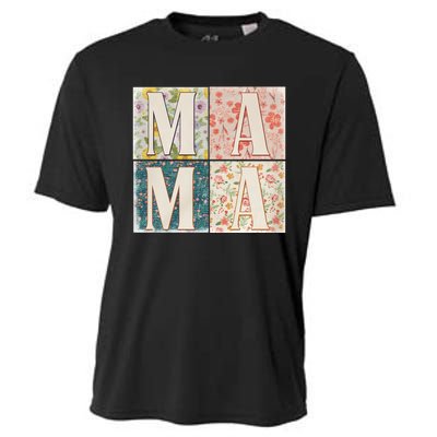 Retro Mama Happy Mother Day Family Matching Cooling Performance Crew T-Shirt