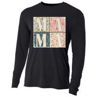 Retro Mama Happy Mother Day Family Matching Cooling Performance Long Sleeve Crew