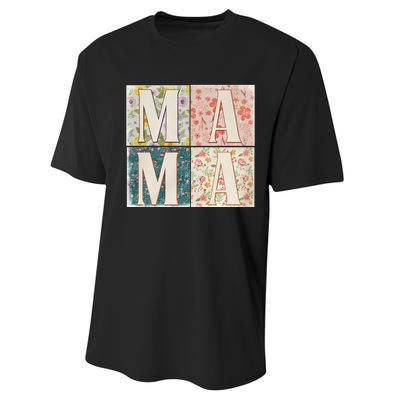 Retro Mama Happy Mother Day Family Matching Performance Sprint T-Shirt