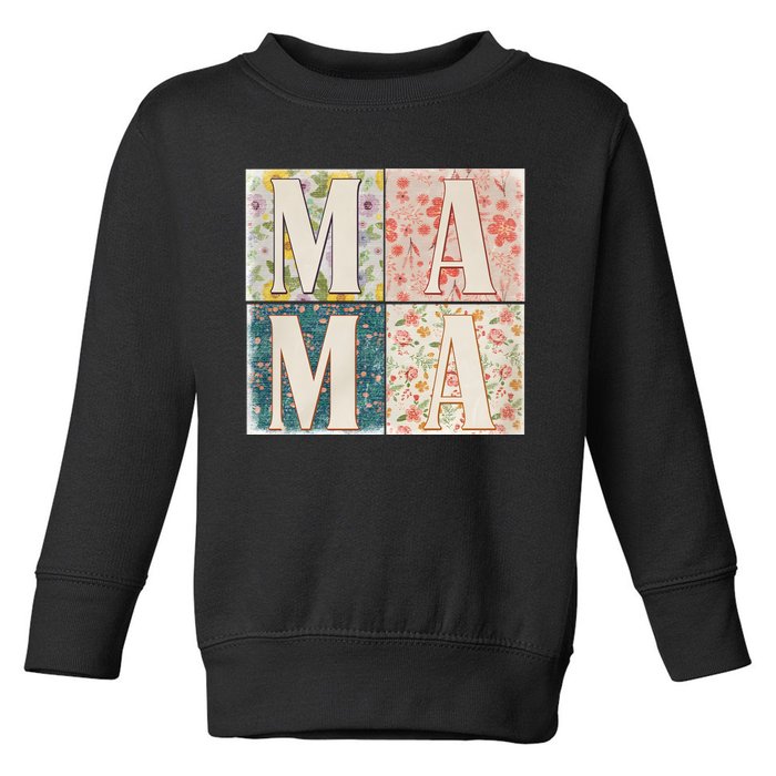 Retro Mama Happy Mother Day Family Matching Toddler Sweatshirt