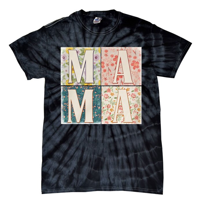 Retro Mama Happy Mother Day Family Matching Tie-Dye T-Shirt