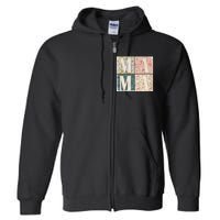 Retro Mama Happy Mother Day Family Matching Full Zip Hoodie