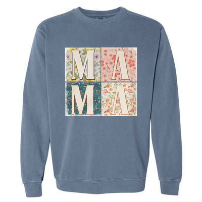 Retro Mama Happy Mother Day Family Matching Garment-Dyed Sweatshirt