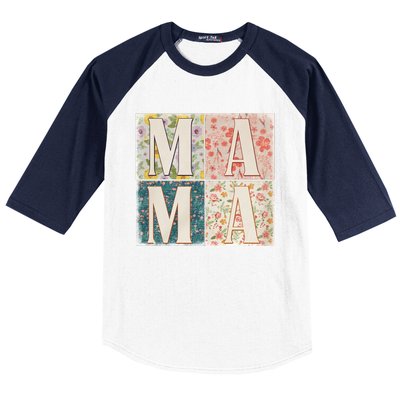 Retro Mama Happy Mother Day Family Matching Baseball Sleeve Shirt