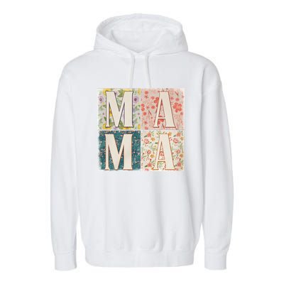 Retro Mama Happy Mother Day Family Matching Garment-Dyed Fleece Hoodie