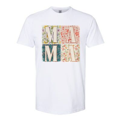 Retro Mama Happy Mother Day Family Matching Softstyle CVC T-Shirt