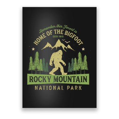 Rocky Mountain Hoodie National Park Vintage Colorado Bigfoot Poster