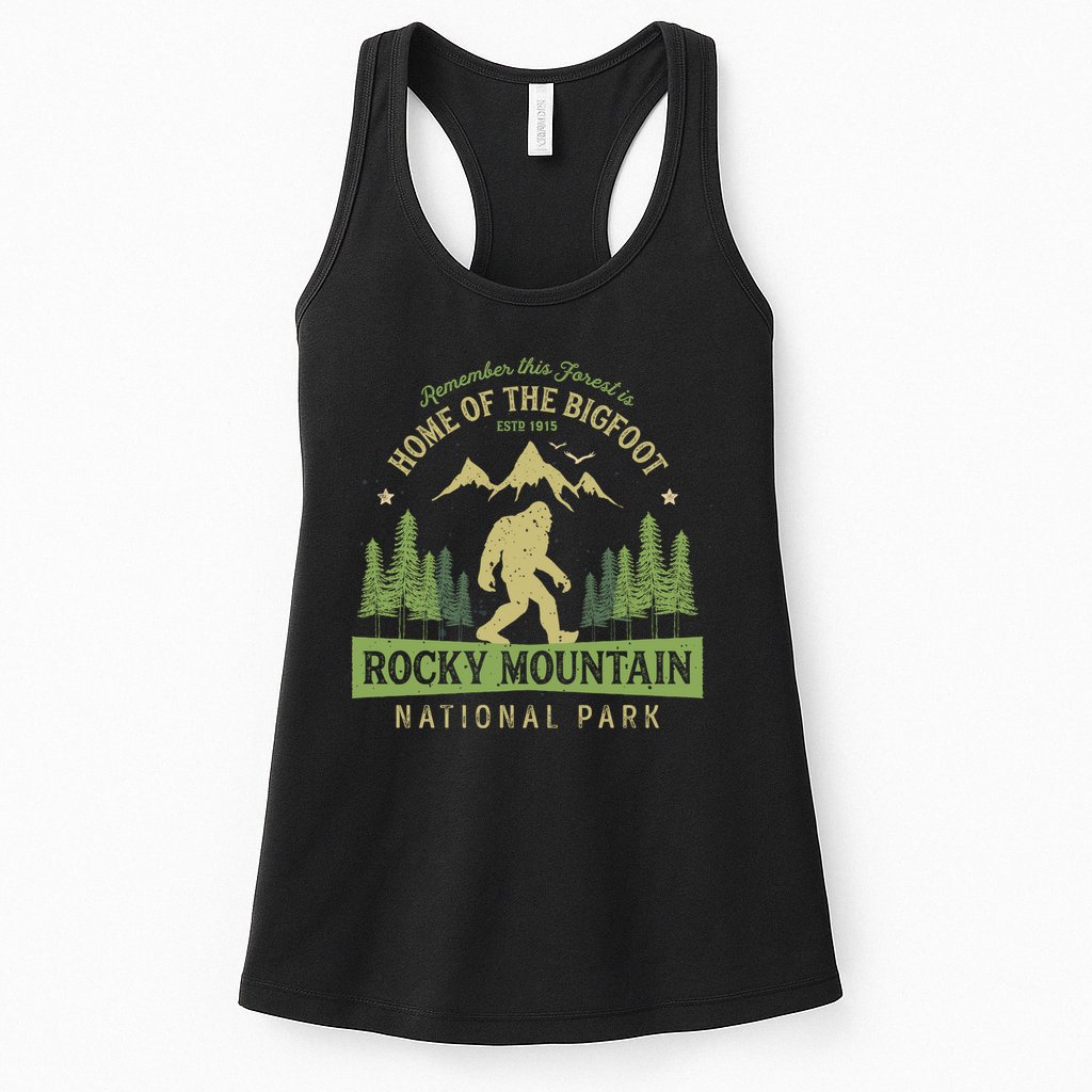Rocky Mountain Hoodie National Park Vintage Colorado Bigfoot Womens Tank Top