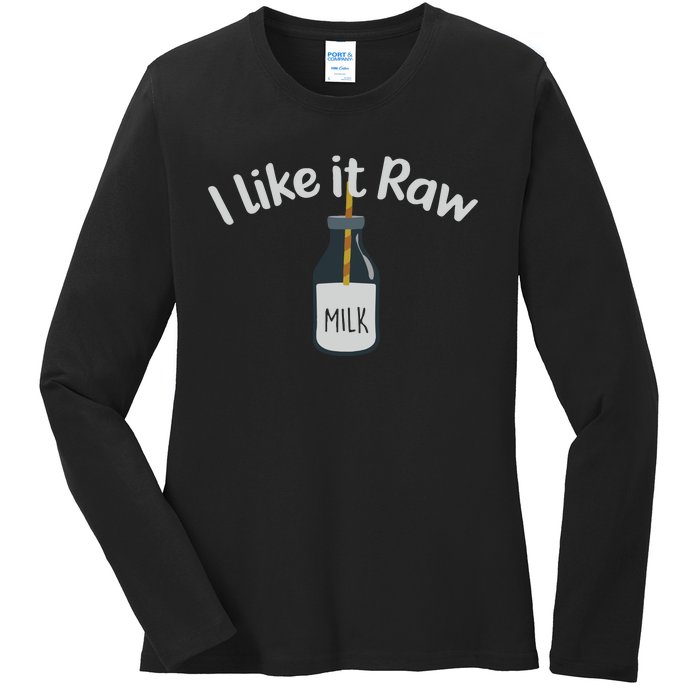 Raw Milk Homestead Ladies Long Sleeve Shirt