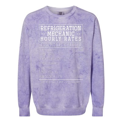 Refrigeration Mechanic Hourly Rate Colorblast Crewneck Sweatshirt