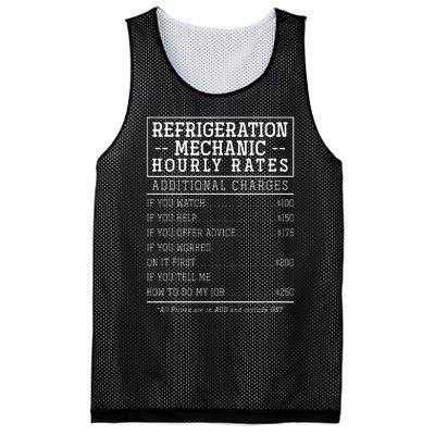 Refrigeration Mechanic Hourly Rate Mesh Reversible Basketball Jersey Tank