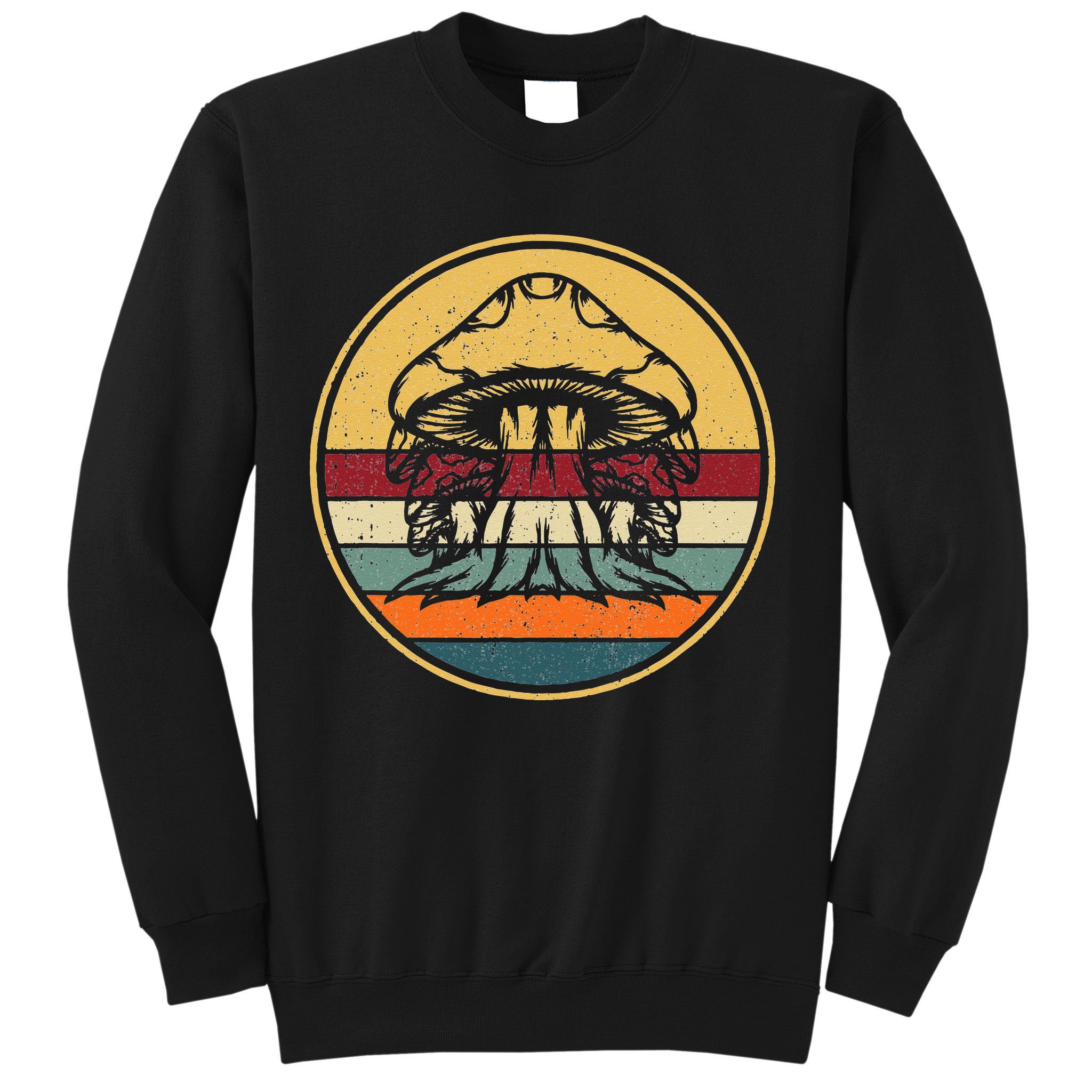 Retro Mushroom Hunter Fungi Foraging Vintage Mycologist Sweatshirt