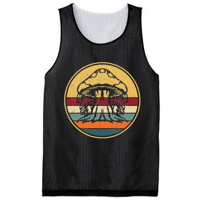 Retro Mushroom Hunter Fungi Foraging Vintage Mycologist Mesh Reversible Basketball Jersey Tank