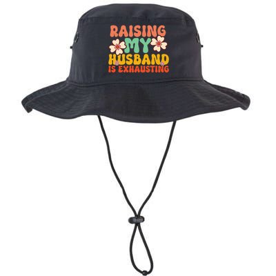 Raising My Husband Is Exhausting Humorous Cute Wife Legacy Cool Fit Booney Bucket Hat