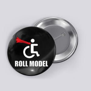 Roll Model Hero Cape Funny Wheelchair Pun Gift Button