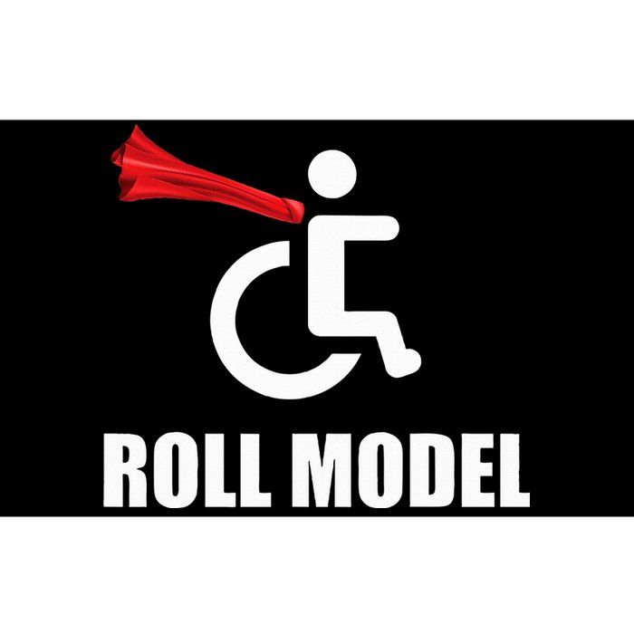 Roll Model Hero Cape Funny Wheelchair Pun Gift Bumper Sticker