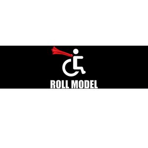 Roll Model Hero Cape Funny Wheelchair Pun Gift Bumper Sticker