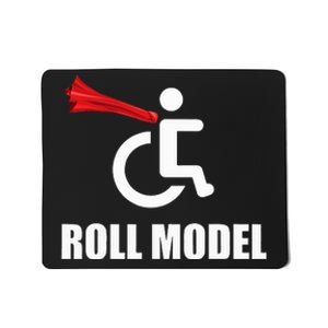 Roll Model Hero Cape Funny Wheelchair Pun Gift Mousepad