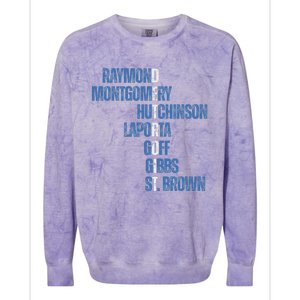 Raymond Montgomery Hutchinson Laporta Gibbs St Brown Colorblast Crewneck Sweatshirt