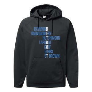 Raymond Montgomery Hutchinson Laporta Gibbs St Brown Performance Fleece Hoodie