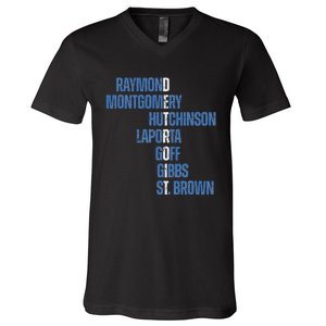 Raymond Montgomery Hutchinson Laporta Gibbs St Brown V-Neck T-Shirt