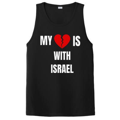 retro My Heart is With Israel I Stand With Israel PosiCharge Competitor Tank