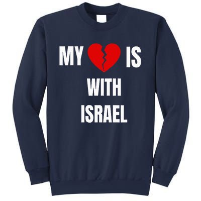 retro My Heart is With Israel I Stand With Israel Sweatshirt