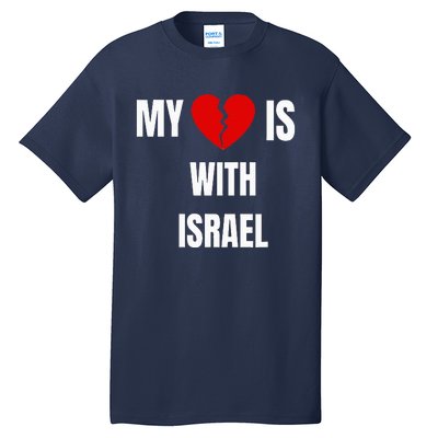 retro My Heart is With Israel I Stand With Israel Tall T-Shirt