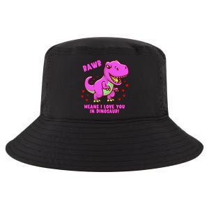 Rawr Means I Love You In Dinosaur With Big Pink Dinosaur Gift Cool Comfort Performance Bucket Hat