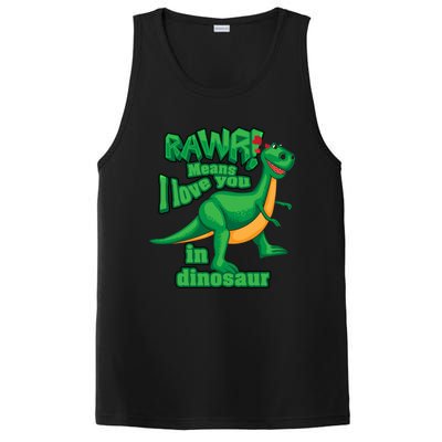 Rawr! Means I Love You In Dinosaur Gift Cool And Fearless Tgiftrex Cute Gift PosiCharge Competitor Tank