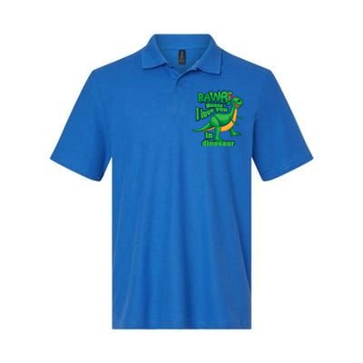 Rawr! Means I Love You In Dinosaur Gift Cool And Fearless Tgiftrex Cute Gift Softstyle Adult Sport Polo