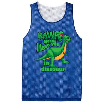 Rawr! Means I Love You In Dinosaur Gift Cool And Fearless Tgiftrex Cute Gift Mesh Reversible Basketball Jersey Tank