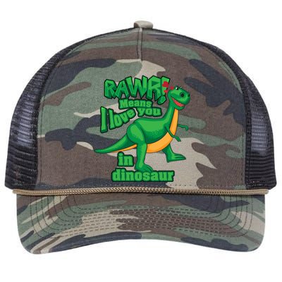 Rawr! Means I Love You In Dinosaur Gift Cool And Fearless Tgiftrex Cute Gift Retro Rope Trucker Hat Cap