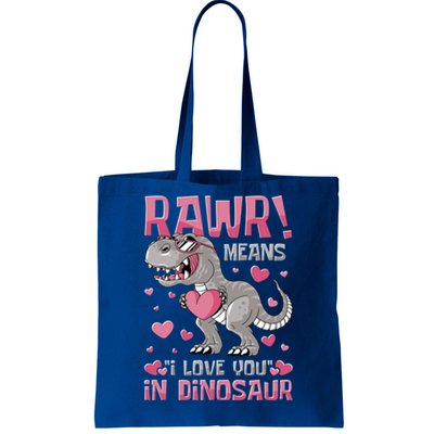 Rawr! Means I Love You In Dinosaur Valentines Day Meaningful Gift Tote Bag