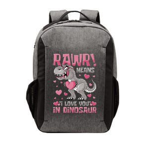 Rawr! Means I Love You In Dinosaur Valentines Day Meaningful Gift Vector Backpack