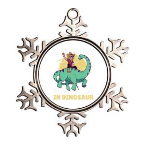 Rawr Means I Love You In Dinosaur With Rodeo With Dinosaur Gift Metallic Star Ornament