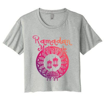 Ramadan Mubarak Islamic Celebration Muslim Ramadan Funny Gift Women's Crop Top Tee