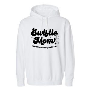 Retro Mom I Had The Best Day With You Funny Mothers Day Garment-Dyed Fleece Hoodie