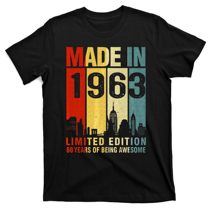 Retro Made In 1963 Limited Edition 60 Years Of Being Awesome T-Shirt