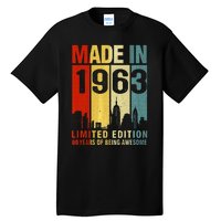 Retro Made In 1963 Limited Edition 60 Years Of Being Awesome Tall T-Shirt