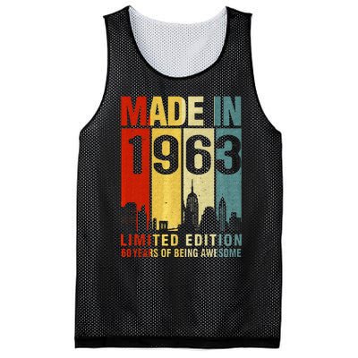 Retro Made In 1963 Limited Edition 60 Years Of Being Awesome Mesh Reversible Basketball Jersey Tank