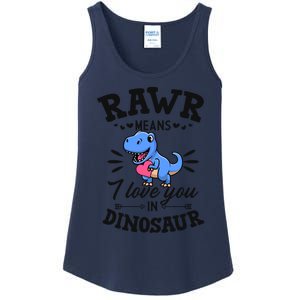 Rawr Means I Love You In Dinosaur Tgreat Giftrex Cute Valentines Day Gift Ladies Essential Tank