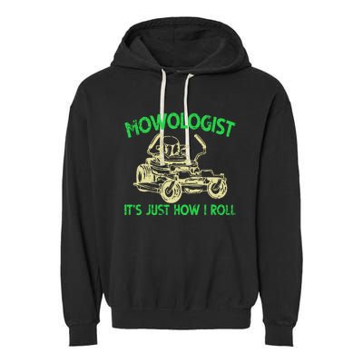 Retro Mowologist ItS Just How I Roll Lawn Mower Lawnmower Garment-Dyed Fleece Hoodie